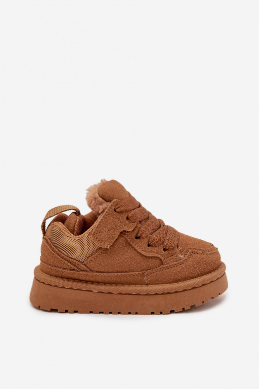 zapatillas de deporte para niños calentamiento con pelo dentro color marrón Mireen zapatillas de deporte para niños calentamiento con pelo dentro color marrón Mireen