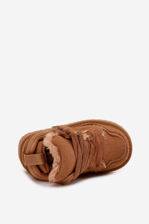 zapatillas de deporte para niños calentamiento con pelo dentro color marrón Mireen zapatillas de deporte para niños calentamiento con pelo dentro color marrón Mireen