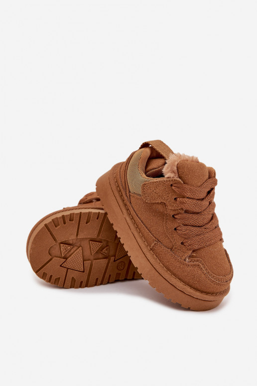 zapatillas de deporte para niños calentamiento con pelo dentro color marrón Mireen zapatillas de deporte para niños calentamiento con pelo dentro color marrón Mireen