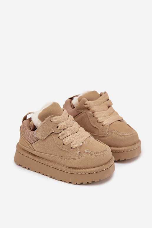 zapatillas de deporte para niños calentamiento con pelo dentro beige Mireen zapatillas de deporte para niños calentamiento con pelo dentro beige Mireen