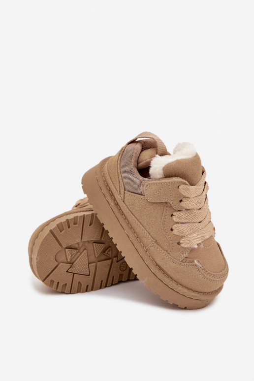 zapatillas de deporte para niños calentamiento con pelo dentro beige Mireen zapatillas de deporte para niños calentamiento con pelo dentro beige Mireen