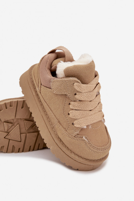 zapatillas de deporte para niños calentamiento con pelo dentro beige Mireen zapatillas de deporte para niños calentamiento con pelo dentro beige Mireen