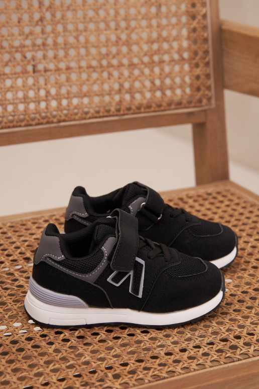 zapatillas Zapatillas modelo zapatos. Infantil con sujetadores adhesivos de color negro Galisse zapatillas Zapatillas modelo zapatos. Infantil con sujetadores adhesivos de color negro Galisse