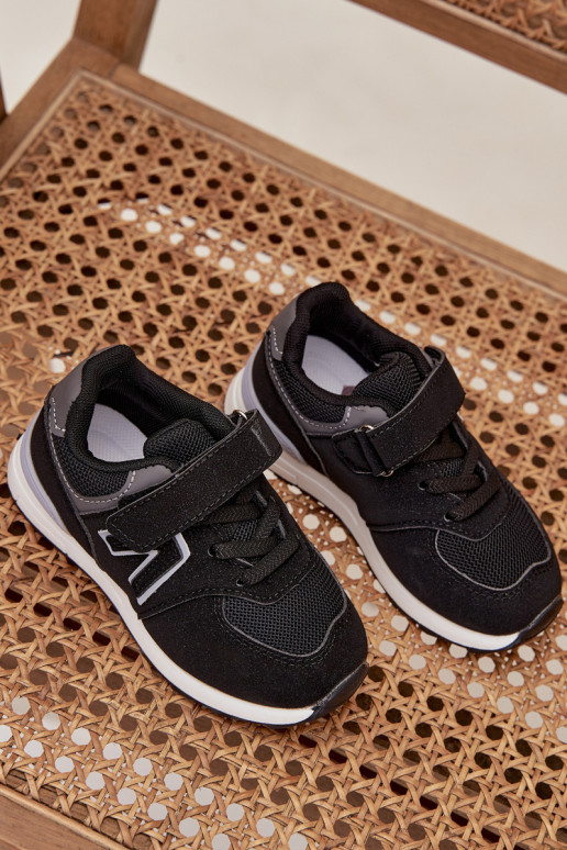 zapatillas Zapatillas modelo zapatos. Infantil con sujetadores adhesivos de color negro Galisse zapatillas Zapatillas modelo zapatos. Infantil con sujetadores adhesivos de color negro Galisse