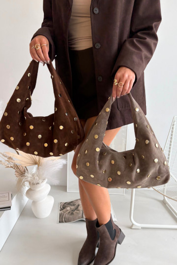 Skórzana de gamuzaoAa Tiene queno Con decoración Oscurobeige Activadorisse 2