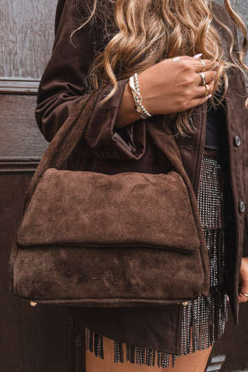 Skórzana de gamuzaoAa Tiene queno CzekoladoAa Monelle