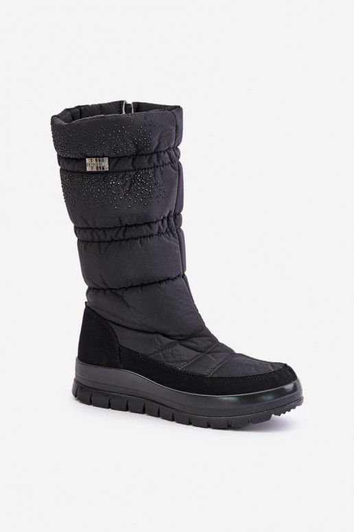 Femenino Botas de nieve Con decoración Progress PROGJ-24-147 de color negro
