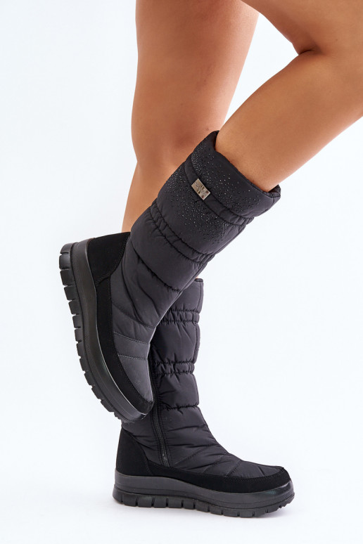 Femenino Botas de nieve Con decoración Progress PROGJ-24-147 de color negro Femenino Botas de nieve Con decoración Progress PROGJ-24-147 de color negro