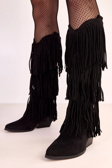 Botas vaqueras negras con...