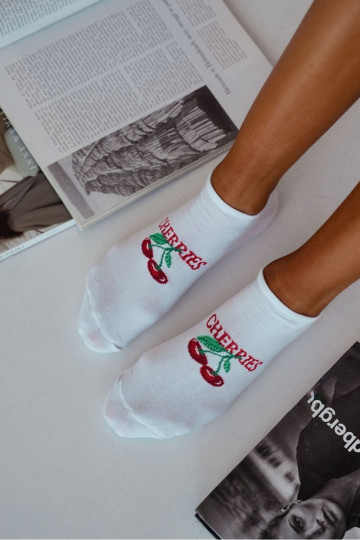 Medias Femenino CHERRIES el color blanco