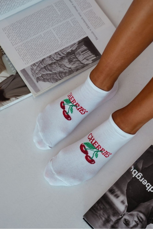 Medias Femenino CHERRIES el color blanco