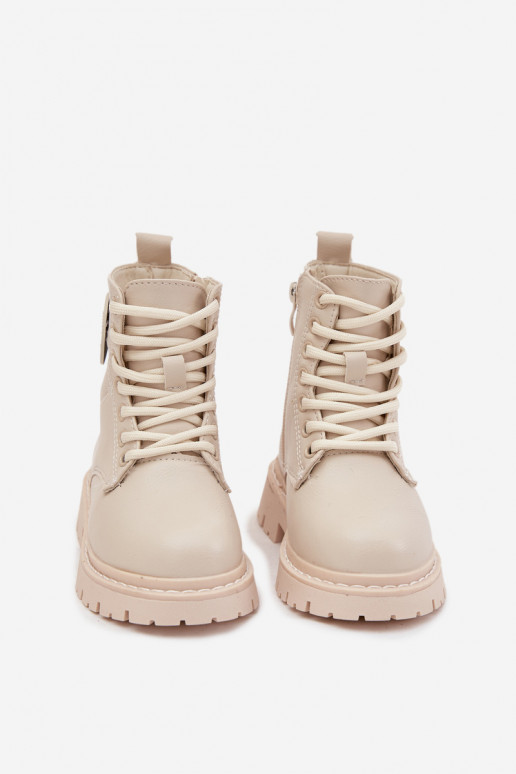 Botas Infantil calentamiento con pelo dentro con adornos LOVE beige Rosaira Botas Infantil calentamiento con pelo dentro con adornos LOVE beige Rosaira