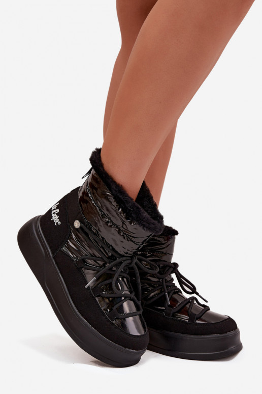 Botas de nieve Femenino con una plataforma Lee Cooper LCJ-25-03-3814 de color negro