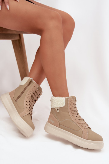 Botas de invierno para mujer con aislamiento, Lee Cooper LCJ-25-01-3736, color arena