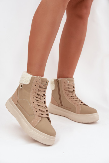 Botas de invierno para mujer con aislamiento, Lee Cooper LCJ-25-01-3736, color arena 2