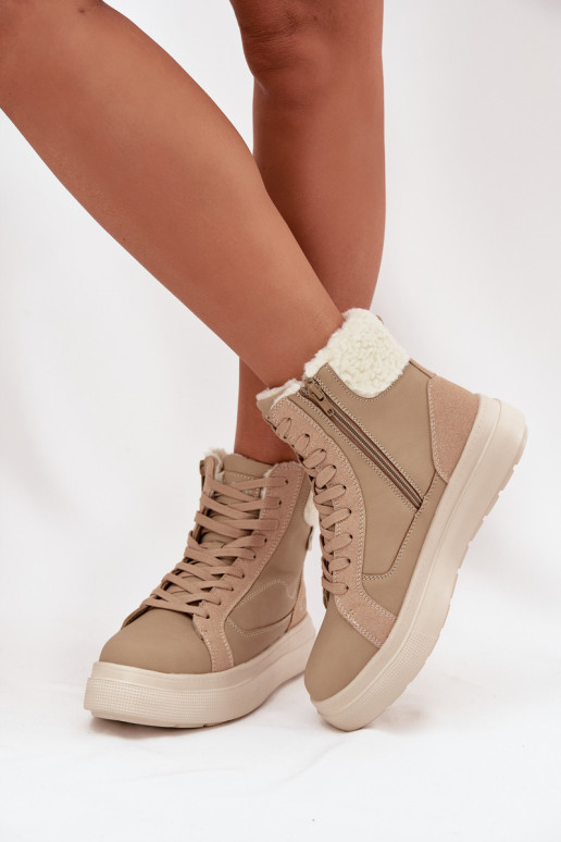 Botas de invierno Femenino con calentamiento Lee Cooper LCJ-25-01-3736 beige