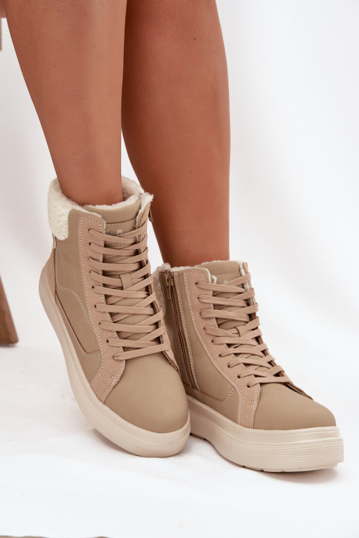 Botas de invierno Femenino con calentamiento Lee Cooper LCJ-25-01-3736 beige