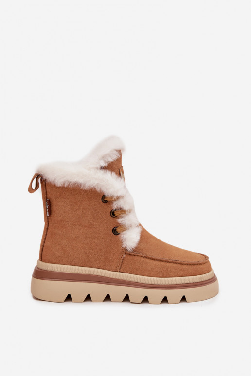 Botas de nieve FemeninoActivadoturalnego de gamuzau Lee Cooper LCJ-25-01-3738 color marrón