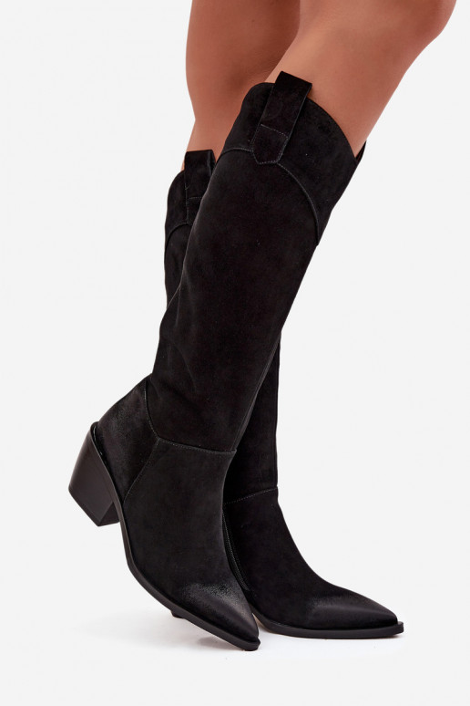 botas estilo vaquero Femenino con taconesActivadoturalnego de gamuzau Artiker 57C0232 de color negro botas estilo vaquero Femenino con taconesActivadoturalnego de gamuzau Artiker 57C0232 de color negro