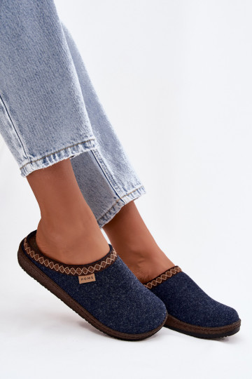 Chanclas de mujer con bordado Inblu NL000009 color azul oscuro