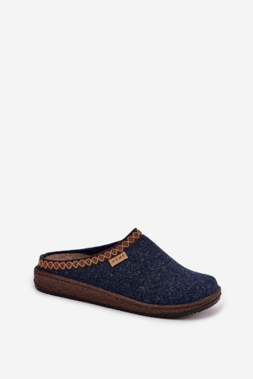 Chanclas de mujer con bordado Inblu NL000009 color azul oscuro 2