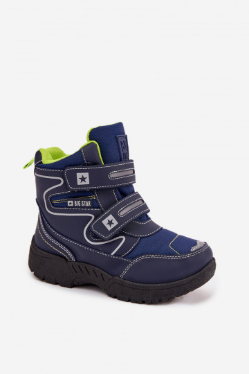calentamiento botas de nieve para niños zapatos Big Star OO374048 azul oscuro 2