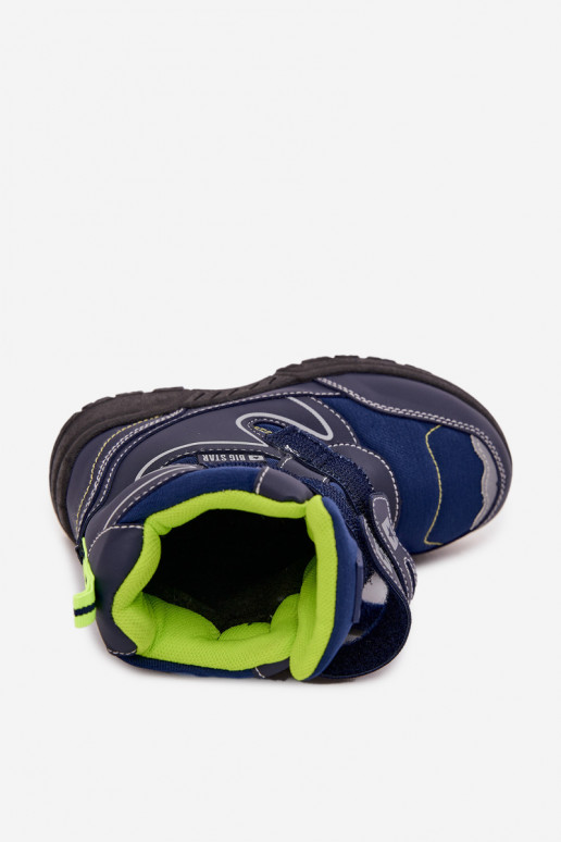 calentamiento botas de nieve para niños zapatos Big Star OO374048 azul oscuro