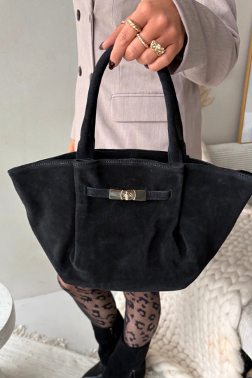 Bolso de ante negro Orselle 2