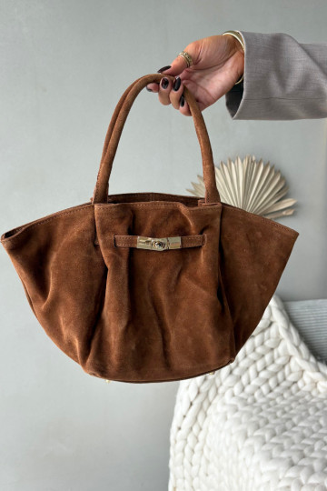 Bolso de ante marrón Orselle