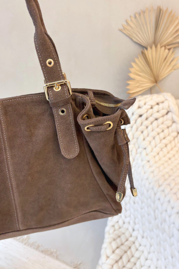 Bolso de ante color marfil Ilienne 2