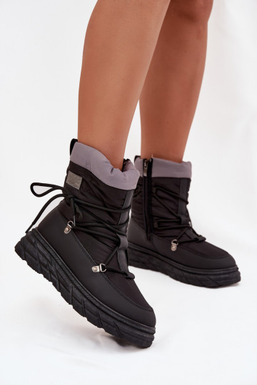 Botas de nieve para mujer Lee Cooper LCJ-25-44-3930 color negro con caña 2