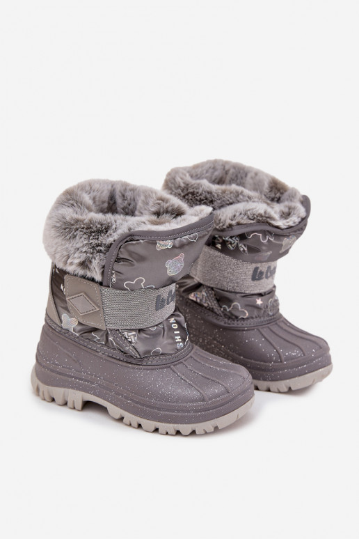 botas de nieve para niños con un abrigo de piel con sujetadores adhesivos Lee Cooper LCJ-25-10-3788 color gris botas de nieve para niños con un abrigo de piel con sujetadores adhesivos Lee Cooper LCJ-25-10-3788 color gris