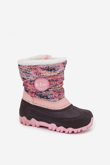 Botas de nieve para niños Lee Cooper LCJ-25-10-3770 color rosa con caña