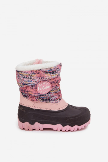 Botas de nieve para niños Lee Cooper LCJ-25-10-3770 color rosa con caña 2