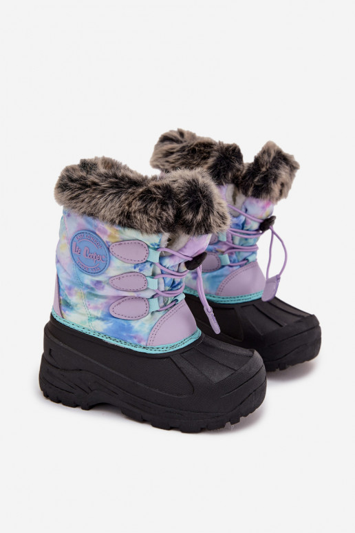 Botas de nieve Infantil Infantil con un abrigo de piel I Ściągaczem Lee Cooper LCJ-25-10-3778 color violeta