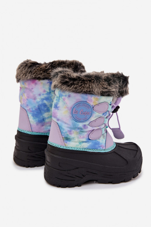 Botas de nieve Infantil Infantil con un abrigo de piel I Ściągaczem Lee Cooper LCJ-25-10-3778 color violeta
