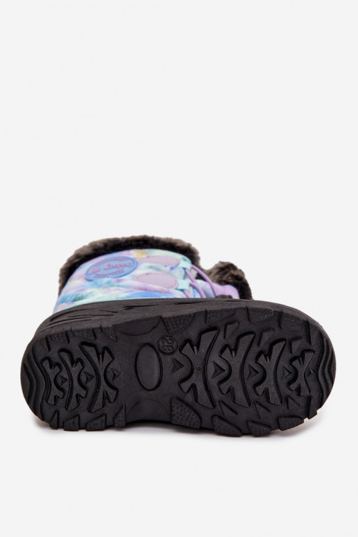 Botas de nieve Infantil Infantil con un abrigo de piel I Ściągaczem Lee Cooper LCJ-25-10-3778 color violeta