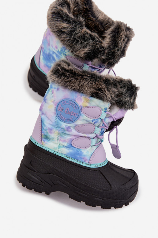 Botas de nieve Infantil Infantil con un abrigo de piel I Ściągaczem Lee Cooper LCJ-25-10-3778 color violeta