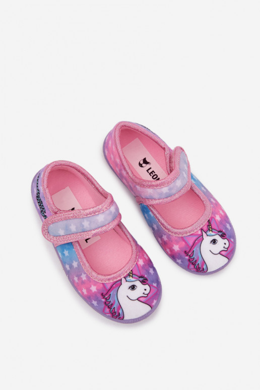 bailarinas Zapatillas Dla DzieAczynek con sujetadores adhesivos UNICORN color rosa Silviera