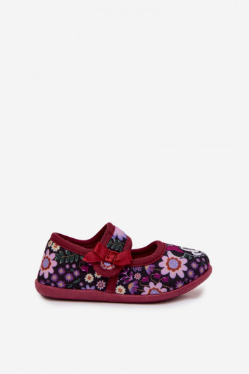 Chanclas tipo ballerina para niñas MINNIE MOUSE Nomi color burdeos 2