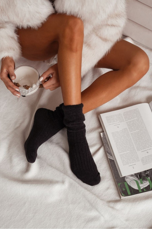 Medias Femenino ENełniane Alpaca de color negro