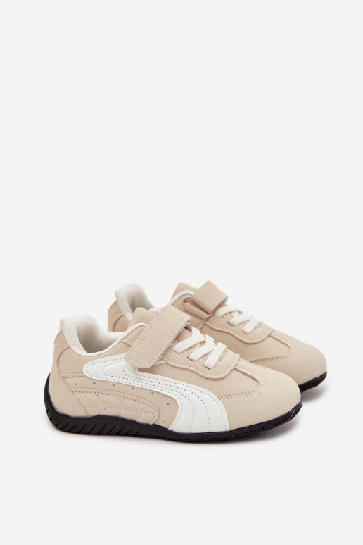 zapatos zapatillas de deporte para niñoscon cierre adhesivoem beige Perrin