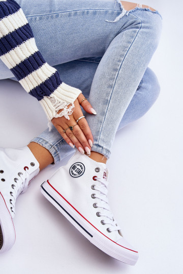 Femenino modelo clásico zapatos de ocio con suela Big Star T274026 el color blanco