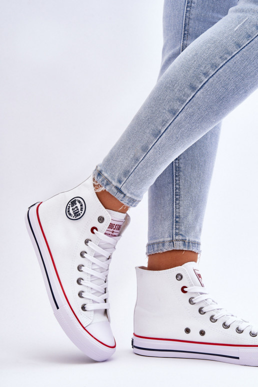 Femenino modelo clásico zapatos de ocio con suela Big Star T274026 el color blanco