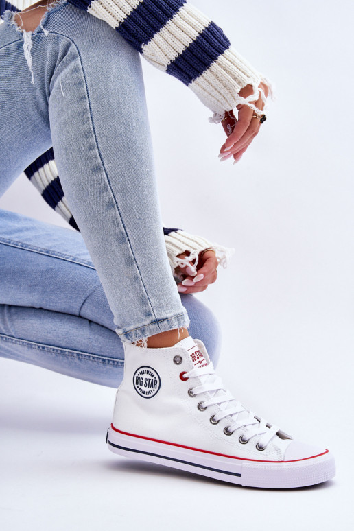 Femenino modelo clásico zapatos de ocio con suela Big Star T274026 el color blanco