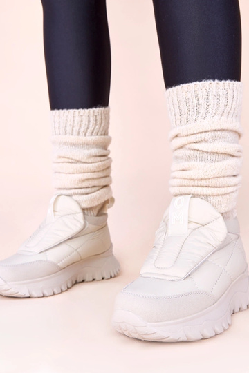 Botas de nieve para mujer grises con cierre adhesivo Penny