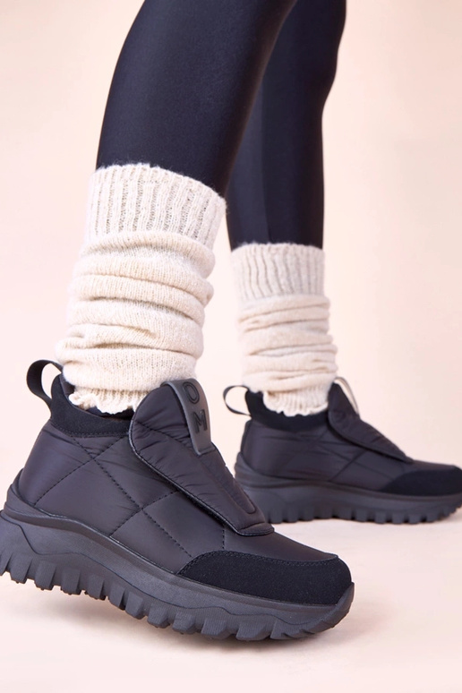 Botas de nieve para mujer negras con...