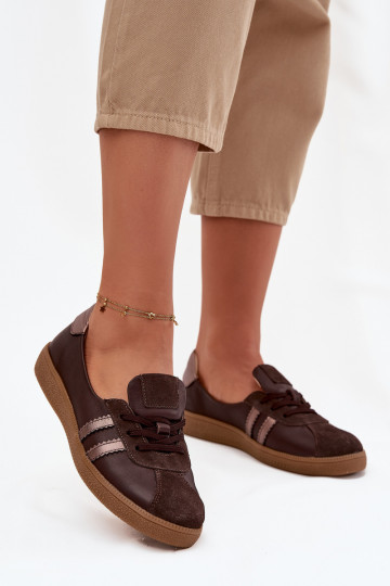 Botas de cuero de gamuza para mujer tipo barefoot color chocolate Zazoo N1341 2