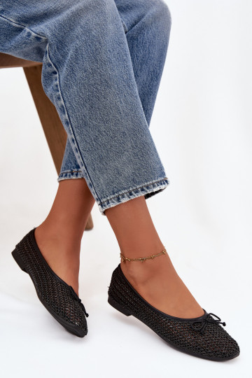 bailarinas Con Trenza I Kokardką de color negro Belirra