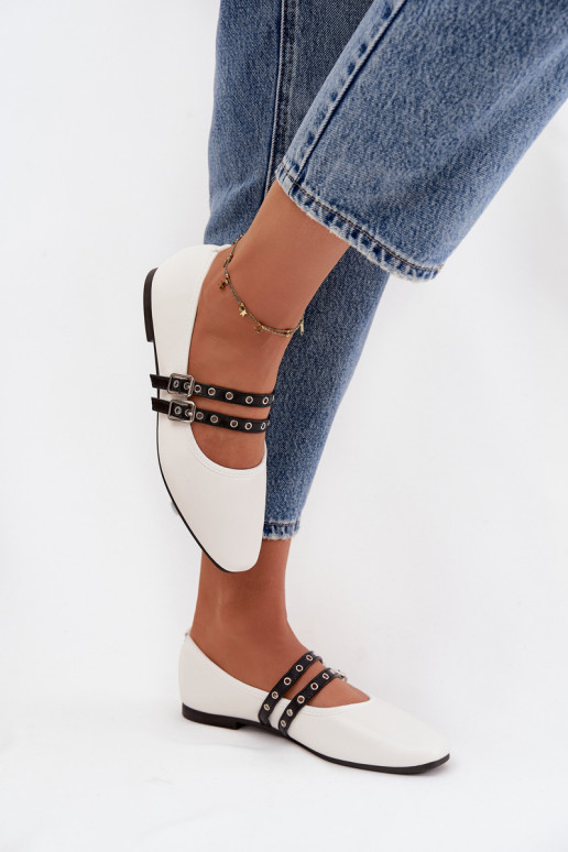 bailarinas Femenino con rayas el color blanco Deliora